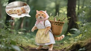 Рыжий котенок заболел 🐾. Мама-кошка идет в лес за лекарством 🌿 # Смешные видео о кошках