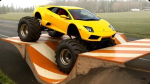 Автомобили против перевёрнутых лежачих полицейских #19 в BeamNG Drive!