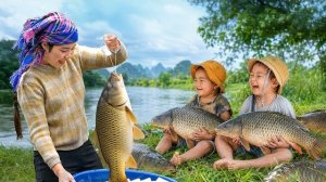 Рыбачу с детьми на речке. Собираю красный тростник. Торговля на рынке. Семья Дуонг