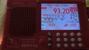 YleX (Финляндия) 93,2 МГц (спорадик, ~1889 км, 323°)