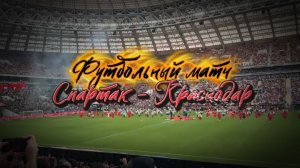 На футбольном матче Спартак Краснодар.