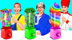 Кулинарный Челлендж# Я против Бабушки # Фантастические Лайфхаки с Едой