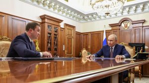 Владимир Путин встреча с губернатором Омской области Виталием Хоценко, Кремль, 25 мая 2026 года