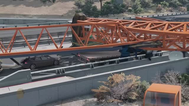 Аварии кранов — реалистичные катастрофы в BeamNG drive