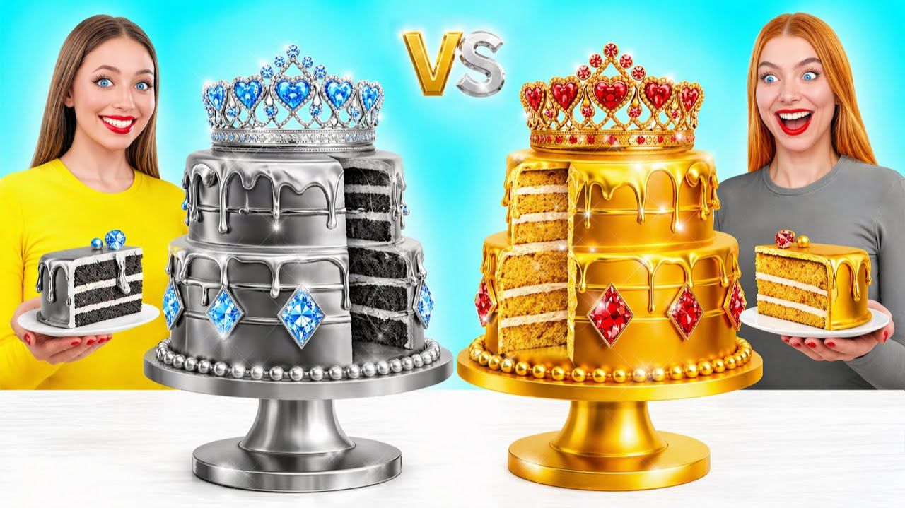 Укрась Торт Челлендж Золотой vs Серебряный смотреть онлайн