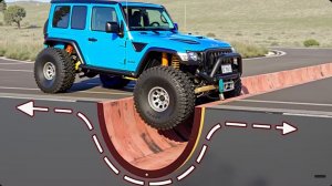 Автомобили против перевёрнутых лежачих полицейских #3 в BeamNG Drive!