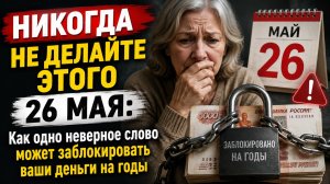 Никогда не делайте 26 мая. Одно неверное слово закроет деньги на годы.