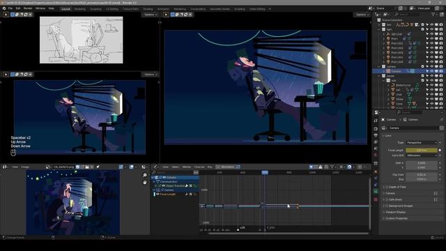 Coloso - A to Z of NPR Animation in Blender 28-5. Animation Practice - 3D Layout смотреть онлайн
