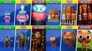 LEGO Все ПЕРСОНАЖИ в ПОБЕГЕ ОТ ТЦУНАМИ & Укради Брейнрота & Темные Приятели - Noob, Pro, HACKER!