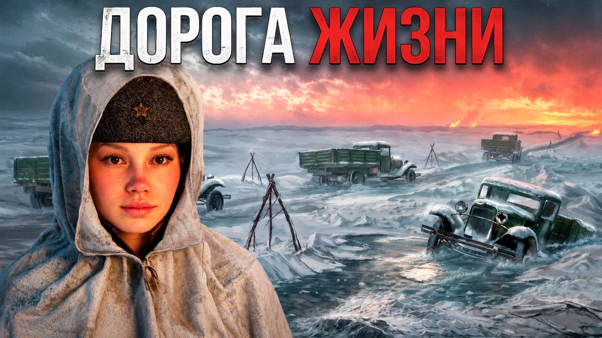 ОЧЕНЬ АТМОСФЕРНО И ГРУСТНО "ДОРОГА ЖИЗНИ"