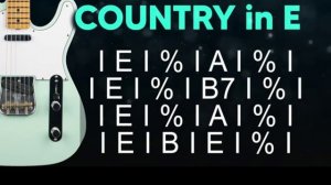 Classic Country  Guitar Backing Track in E
