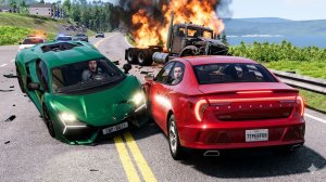 Страшные Аварии на высокой скорости - BeamNG/Drive