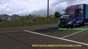 едем по Illinois в American Truck Simulator, доставка 1169