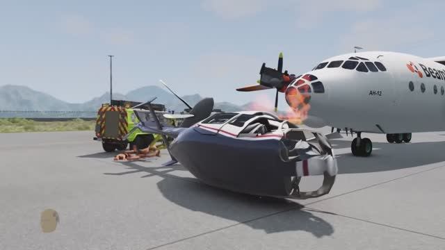 Аварии на взлетно-посадочной полосе аэропорта   BeamNG.drive