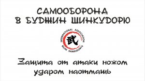 Самооборона в Буджин Шинкудорю. Защита от атаки ножом наотмашь