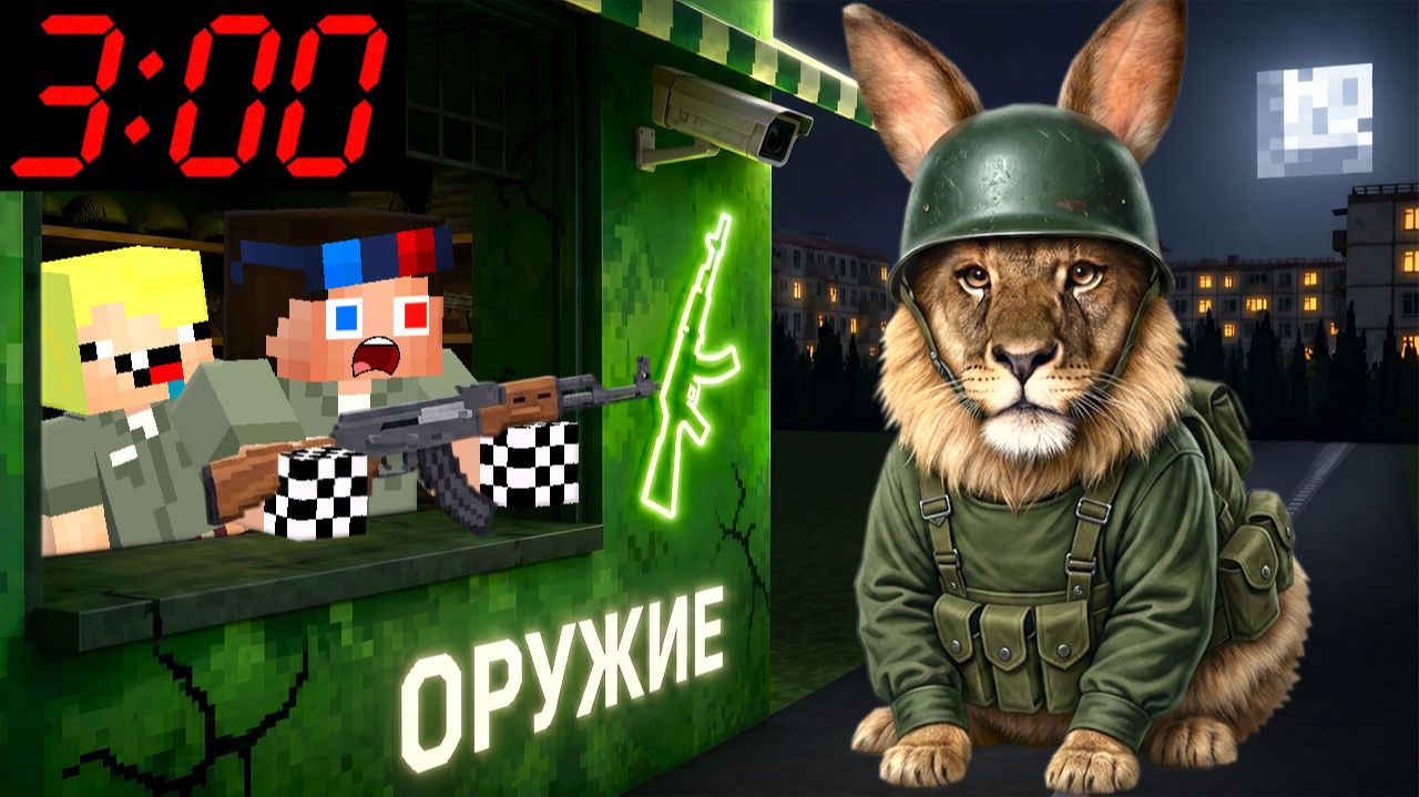 🪖НОЧНАЯ СМЕНА В МАГАЗИНЕ ОРУЖИЯ В МАЙНКРАФТ! ШЕДИ МЕН MINECRAFT
