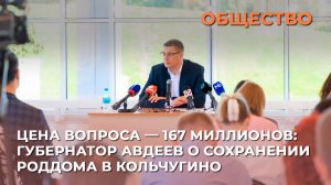 Цена вопроса — 167 миллионов: Губернатор Авдеев о сохранении роддома в Кольчугино