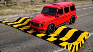 Автомобили против перевёрнутых лежачих полицейских #26 в BeamNG Drive!