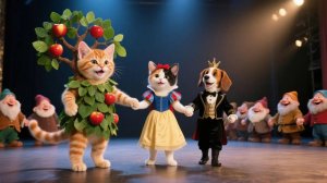 🎭 Мама-кошка берет котенка Джинджер, чтобы разыграть забавный школьный спектакль 😂🐾