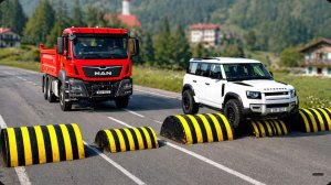 Автомобили против странных лежачих полицейских #4 в BeamNG Drive!