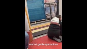 В метро Мадрида беспечные хозяева забыли в вагоне девушку собачку