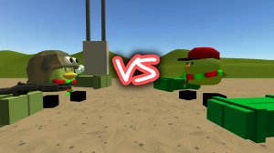 Дарк военный против Димки melon playground