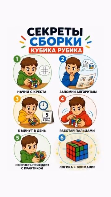 Кубик Рубика — отличный тренажёр для мозга 🧠