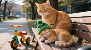 🐱 Мама-кошка усыновила бедного котёнка Джинджер, брошенного на обочине 😢❤️