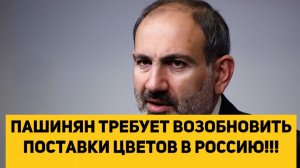 Пашинян требует возобновить поставки цветов в Россию!!!