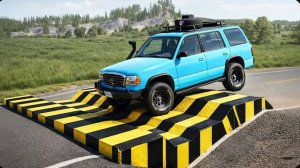 Автомобили против перевёрнутых лежачих полицейских #22 в BeamNG Drive!