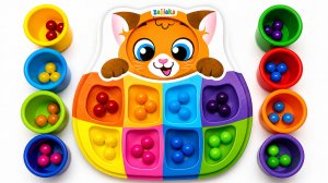 Котик-сортер 🐱🌈 Учим цвета и сортируем шарики