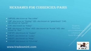 7. Currency Pair Nicknames