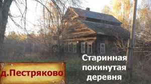 Старинный заброшенный дом в опустевшей деревне. Нежилая деревня у леса. Деревни в глубинке России.