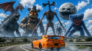 Supra против 15 гигантских монстров! #2 (Сиреноголовый, Слендермен, Луна проснулась, Хагги Вагги)
