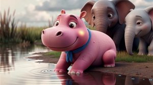 🦛🌍 ЯСЛИ В САВАННЕ: розовый бегемотик 3D воспитывает зверюшек с любовью