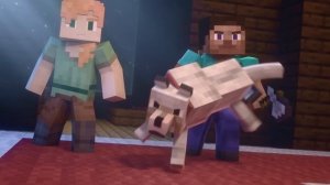 Призрачный пансион Алекс и Стив спасают друг друга в мире Minecraft