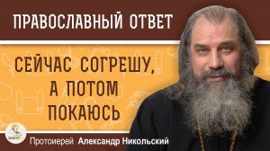 Сейчас согрешу, а потом покаюсь.  Протоиерей Александр Никольский