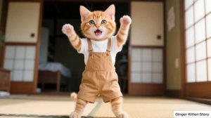 Рыжий котенок получает подарок от папы-кота, удивленная реакция мамы-кошки 🧩🐱 # Смешны