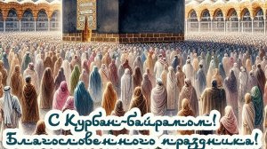 Благословенный Курбан-Байрам. Красивая музыкальная открытка.