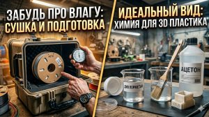 Подготовка и постобработка 3D-пластика: Сушка, зачистка и химия