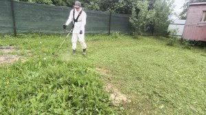 Покос травы. ( Hyundai z261 , Husqvarna 128r , STIHL FS 250 . )
