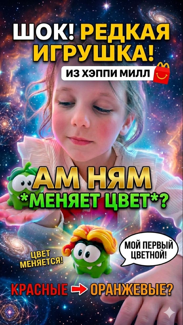 РЕДКИЙ Ам Ням из Макдоналдс! 😱 Он меняет цвет! #shorts #амням #магнит смотреть онлайн