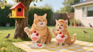 День исцеления с мамой-кошкой и котенком ☀️ Их история летнего смузи 🍓 # Оригинальная анимация