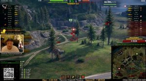 Артиллерия дает жесткие пробои в бою - лучшая 9ка в игре M53/M55.