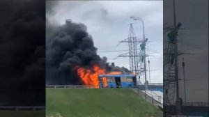 Возгорание автобуса ЛиАЗ-4292.60 на Алтуфьевском шоссе
