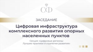 Заседание секции «Цифровые регионы: Лучшие практики и стратегии развития»