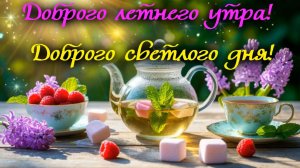 Доброго летнего утра! Доброго светлого дня! Душевная видео открытка с пожеланиями.