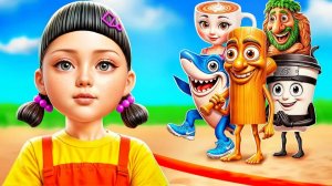Игра в Кальмара на Вечеринке Italian Brainrot! Тун Тун Тун Сахур помог Балерине Капучино!