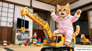 Рыжий котенок потерял конфету из-за муравьев, а мама-кошка приготовила гигантскую конфет