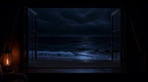 ДОЖДЬ И ШУМ ВОЛН 🌧️ звук дождя для сна, отдыха и глубокого расслабления без грома